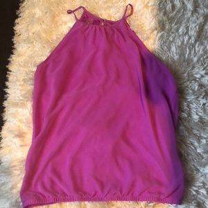 Express pink halter style top